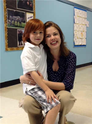 Mrs. Smith with a sweet friend from 2012-2013 Kindergarten Class 